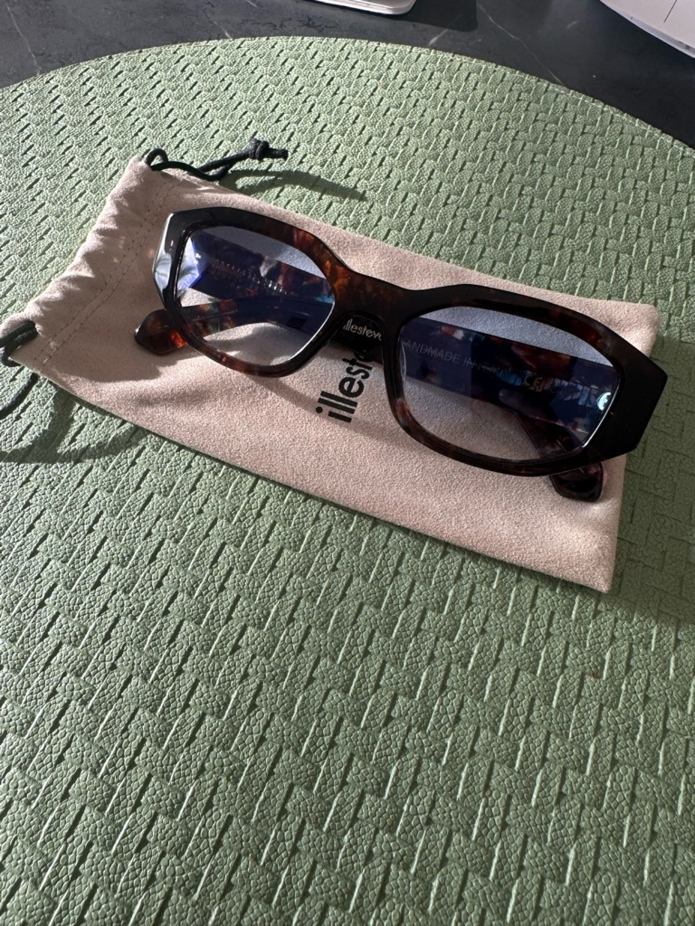 Illesteva Tortoiseshell Sunglasses with Blue Lenses